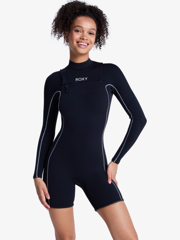 0 2/2mm Elite Xtra Stretch - Springsuit met Lange mouwen en Voorrits voor Dames Black 26BW243501 Roxy