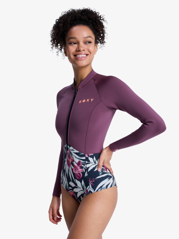 1 1mm Swell Natural - Lang&auml;rmliger Front-Zip-Springsuit f&uuml;r Frauen Schwarz 26BW243506 Roxy