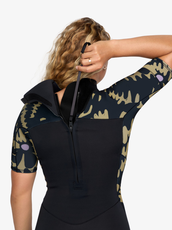 5 2/2mm Swell Natural - Springsuit met Korte Mouwen en Achterrits voor Dames Black 26BW253501 Roxy