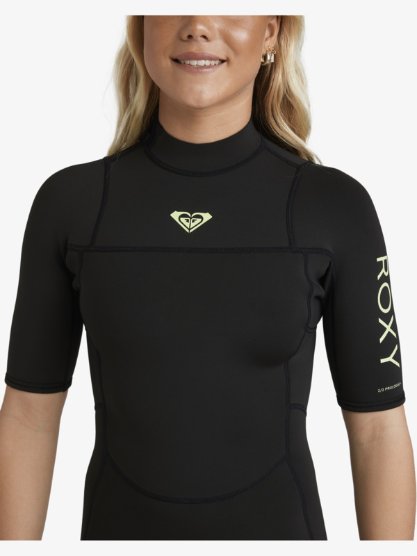 7 2/2mm Prologue+ - Short Sleeve Back Zip Springsuit for Women Black 26BW253502 Roxy