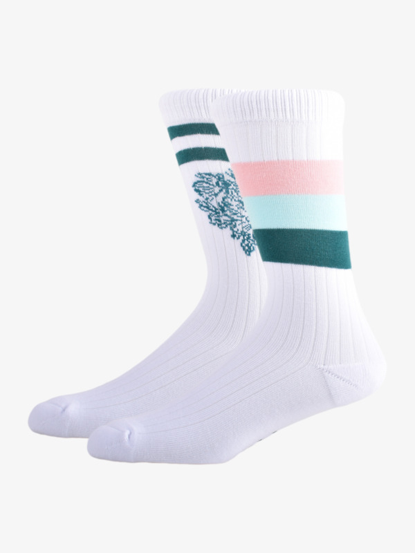 1 2 Pack Crew Socks - Crew Socks Blue ARJAA03237 Roxy