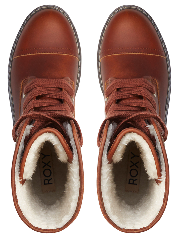 3 Vance - Lace-Up Leather Boots for Women  ARJB700625 Roxy