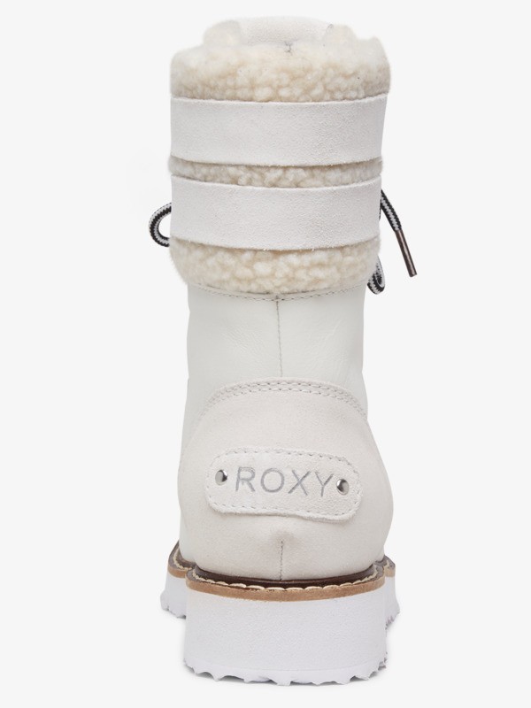 5 Brandi - Stivali in pelle da Donna White ARJB700656 Roxy