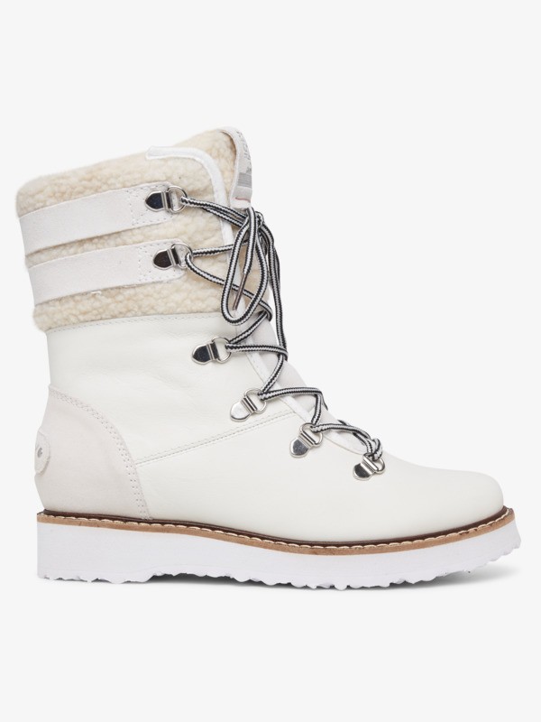 1 Brandi - Stivali in pelle da Donna White ARJB700656 Roxy