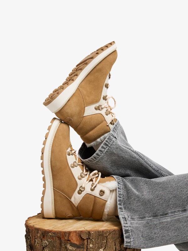 1 Bradie - Lace-Up Boots for Women White ARJB700758 Roxy