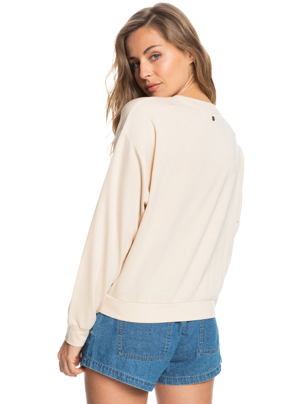 4 Surfing By Moonlight - Sweatshirt for Women Beige ARJFT03884 Roxy
