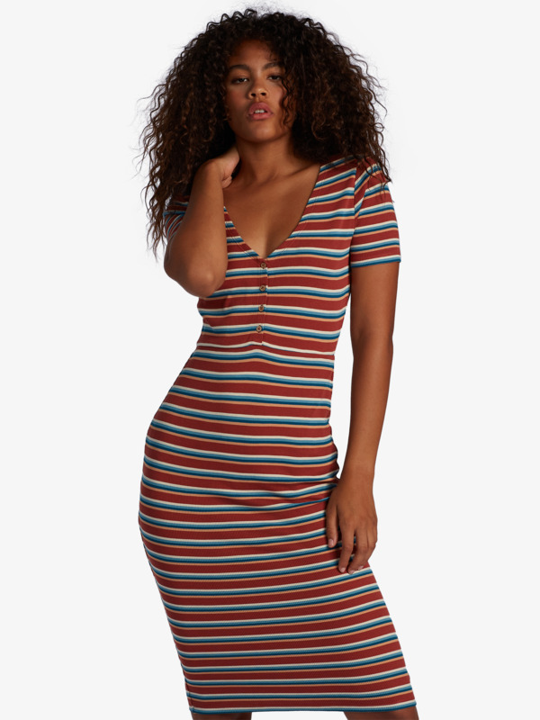 0 Bring It On - Vestido con botones para Mujer Rosa ARJKD03195 Roxy