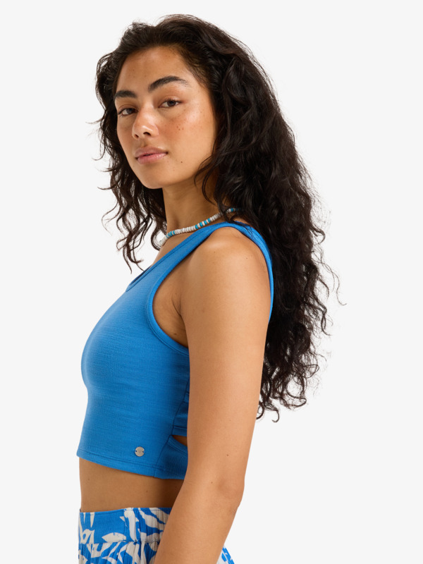 4 Good Keepsake - Fitted Crop Top for Women Blue ARJKT03438 Roxy