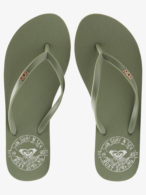 3 Viva Stamp - Flip-Flops for Women Green ARJL100683 Roxy