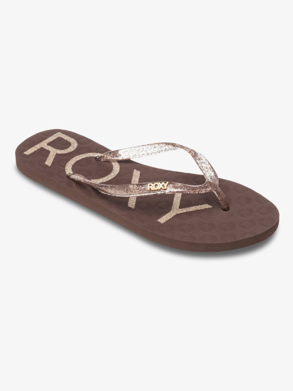 Roxy Viva Printed Sandali Donna In Gomma, Tomaia Con Pin Metallico, Suola Antiscivolo, Vestibilità Comoda