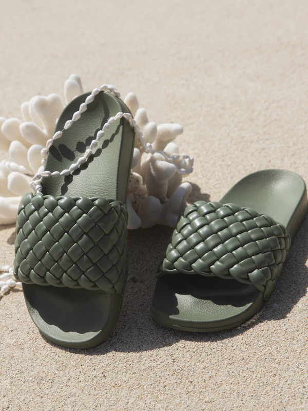 0 Slippy Puff - Sandalias para Mujer Verde ARJL101052 Roxy