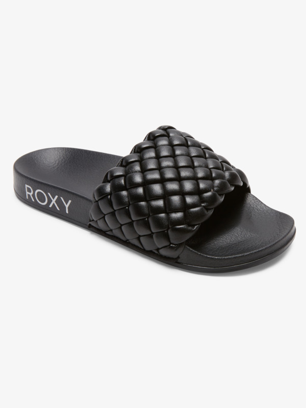 5 Slippy Puff - Slider Sandals for Women Black ARJL101052 Roxy