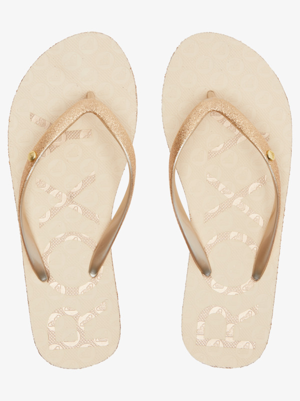 3 Viva Glitter - Flip Flops for Women Beige ARJL101119 Roxy