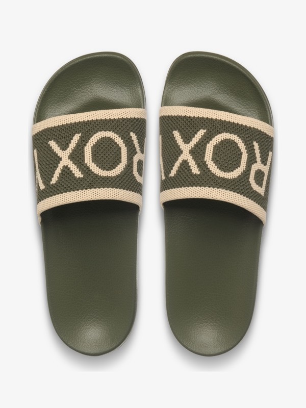 3 Slippy Knit Green ARJL101127 Roxy