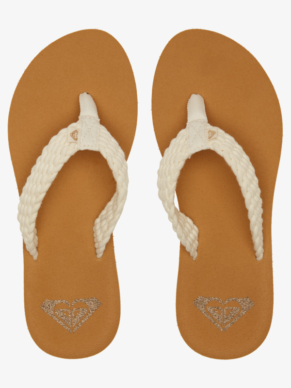 6 Porto - Teenslippers met Plateauzool voor Dames White ARJL101168 Roxy