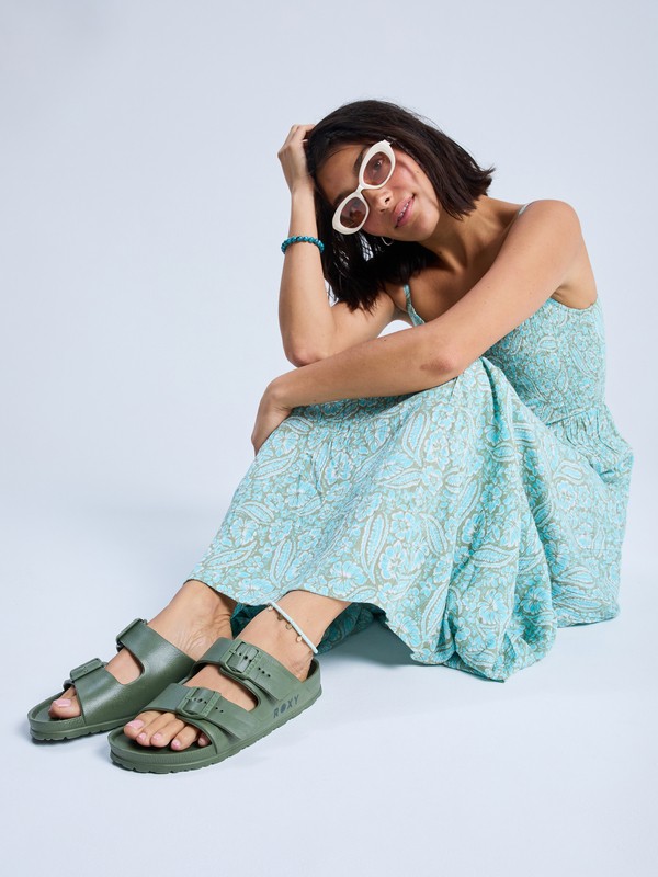 5 Kattie - Sliders for Women Green ARJL101228 Roxy