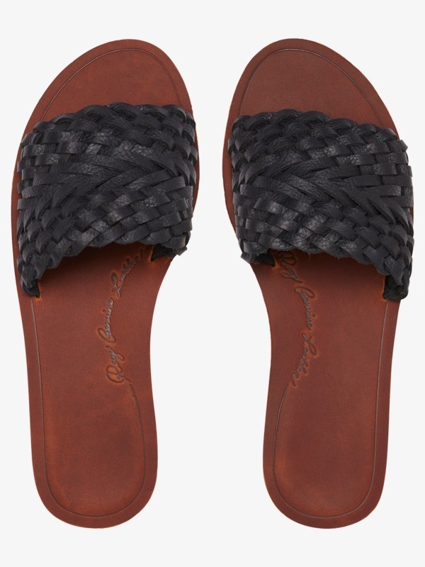 2 Arabella - Leather Sandals for Women Black ARJL200759 Roxy