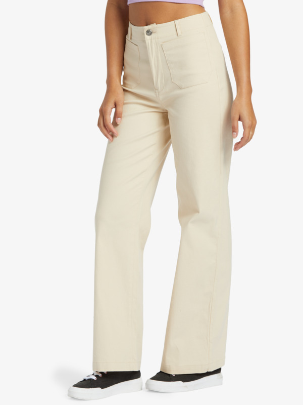 8 Coastal Cruiser - Wide Leg Trousers for Women Beige ARJNP03272 Roxy