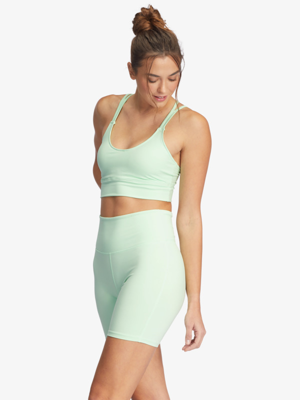 3 Kaileo High Waist - Short de Bicicleta para Mujer Verde ARJNS03194 Roxy