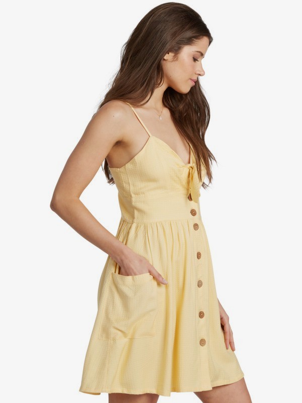 Under The Cali Sun Strappy Buttoned Dress for Women Roxy