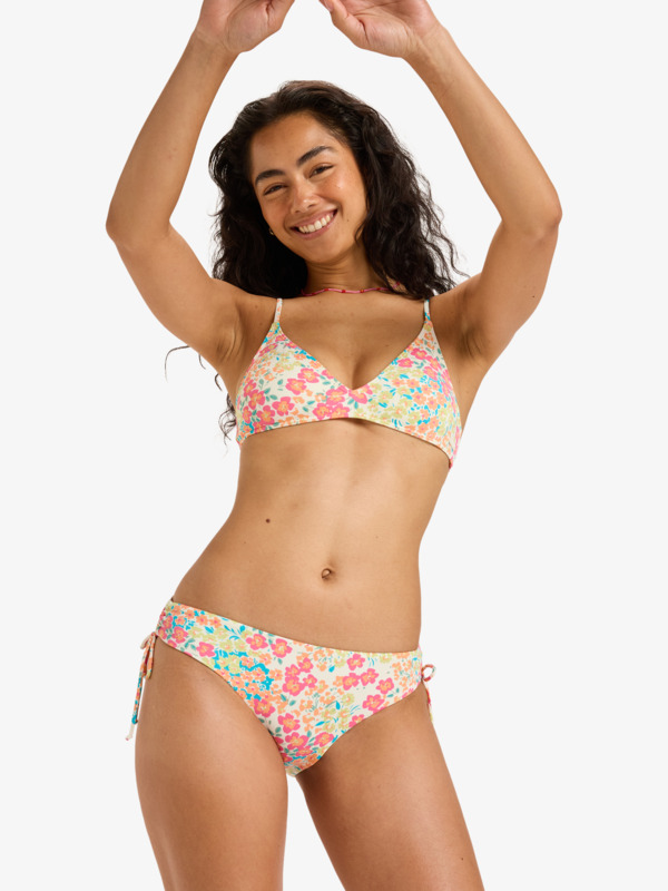 2 Printed Beach Classics - Braguita de bikini con lazo lateral para Mujer Verde ARJX403587 Roxy