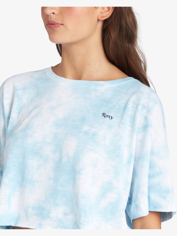 6 Happy Palms - Übergroßes T-Shirt für Frauen Blau ARJZT06980 Roxy