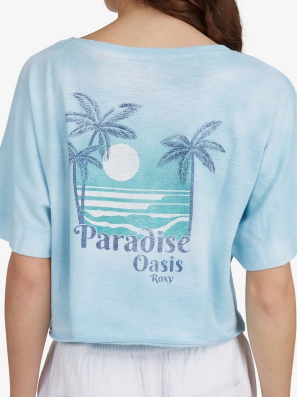 7 Happy Palms - Übergroßes T-Shirt für Frauen Blau ARJZT06980 Roxy