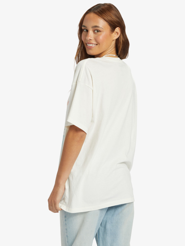4 Linear Floral Oversized - T-shirt pour Femme Blanc ARJZT07594 Roxy