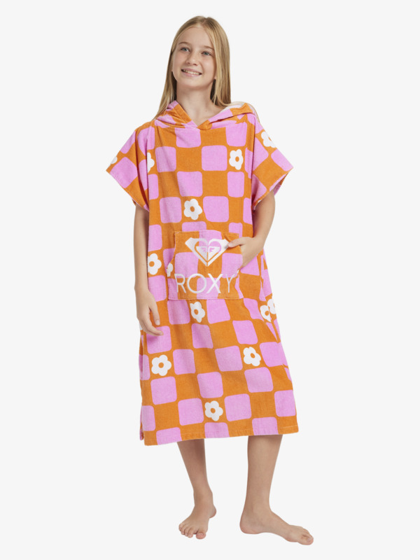 0 Rg Stay Magical Printed - Poncho de surf pour Fille Orange ERGAA03226 Roxy