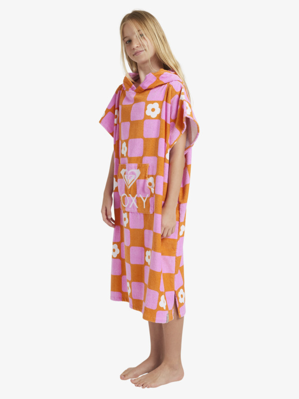3 Rg Stay Magical Printed - Poncho de surf pour Fille Orange ERGAA03226 Roxy