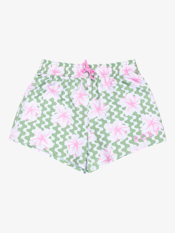 0 Party Waves - Board Shorts for Girls 6 - 16 Green ERGBS03125 Roxy