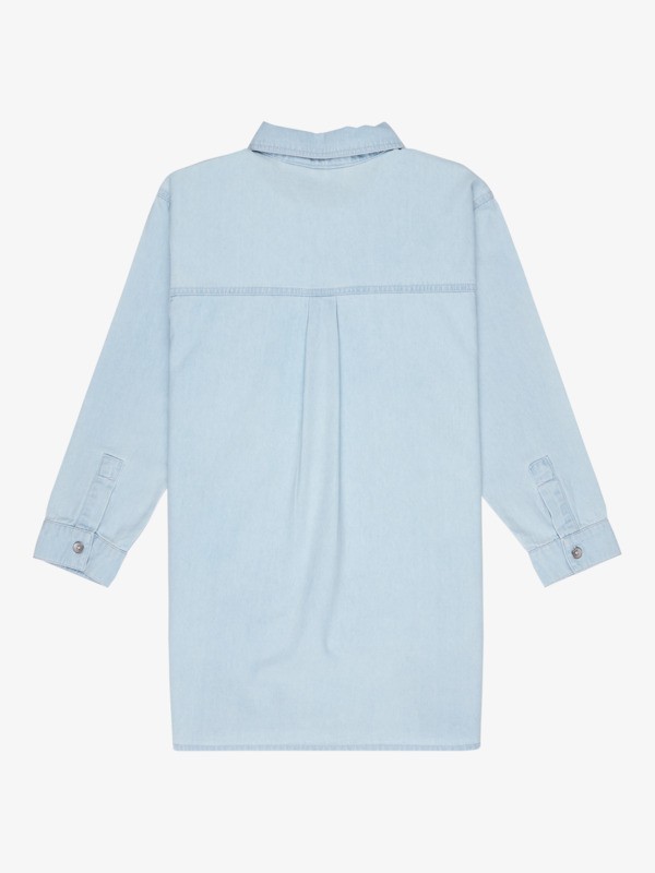 1 Beach Breaker - Long Sleeve Denim Shirt Dress for Girls 4-16 Blue ERGDD03002 Roxy