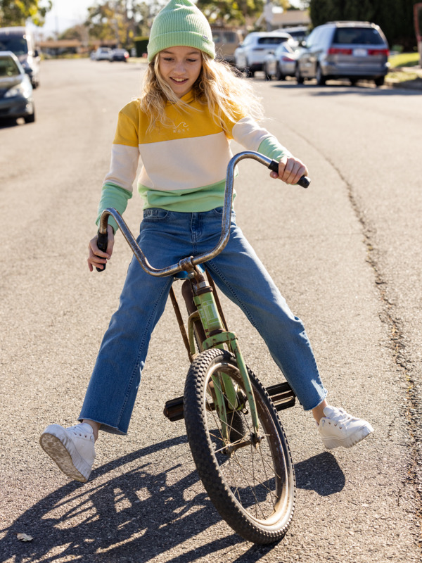 Think Twice Cropped Straight Leg Jeans for Girls Roxy