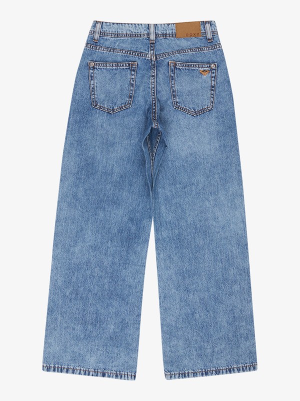 5 Milla Wide Mid Leg Rg - Jean large pour Fille 4-16 Bleu ERGDP03080 Roxy