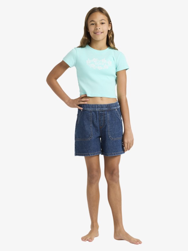 1 Surfside Spirit - Denim Shorts for Girls 4-16 Blue ERGDS03091 Roxy
