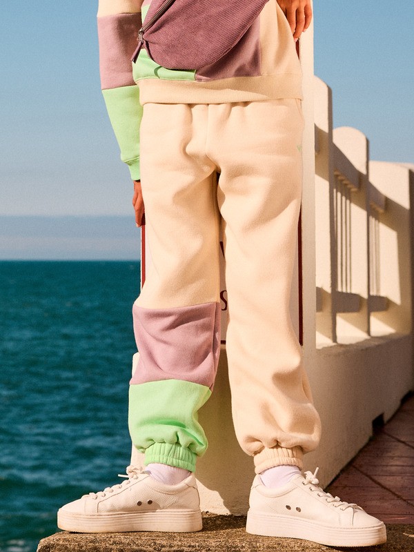 0 Remember The Name Brushed - Colorblock Pull On Jogger Pant for Girls 4-16 Beige ERGFB03340 Roxy