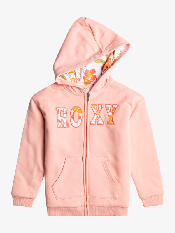 0 Island In The Wind - Sweat à capuche zippé pour Fille Rose ERGFT03755 Roxy