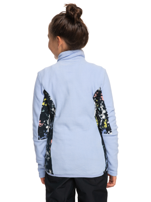6 Sayna - Fleece met Halve Rits voor Meisjes Black ERGFT03756 Roxy