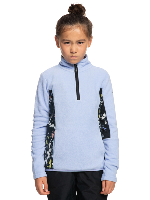 4 Sayna - Fleece met Halve Rits voor Meisjes Black ERGFT03756 Roxy