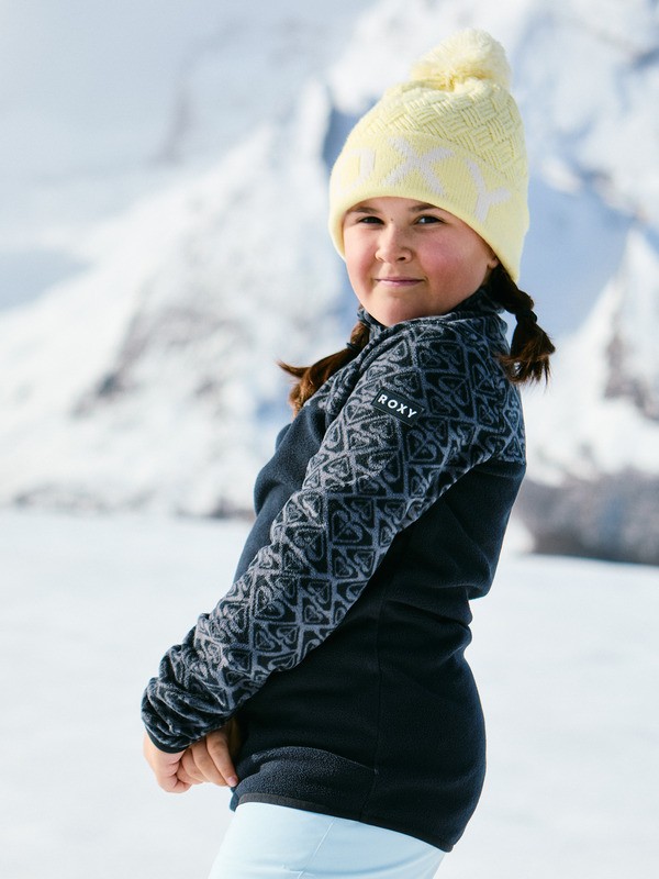 0 Whitecamp Half Zip - Technical Fleece for Girls 8-16 Black ERGFT03945 Roxy