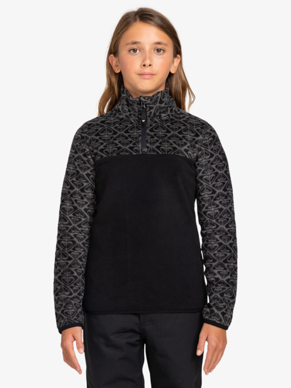 0 Whitecamp - Sweater met halve rits voor Meisjes 8-16 Black ERGFT03945 Roxy