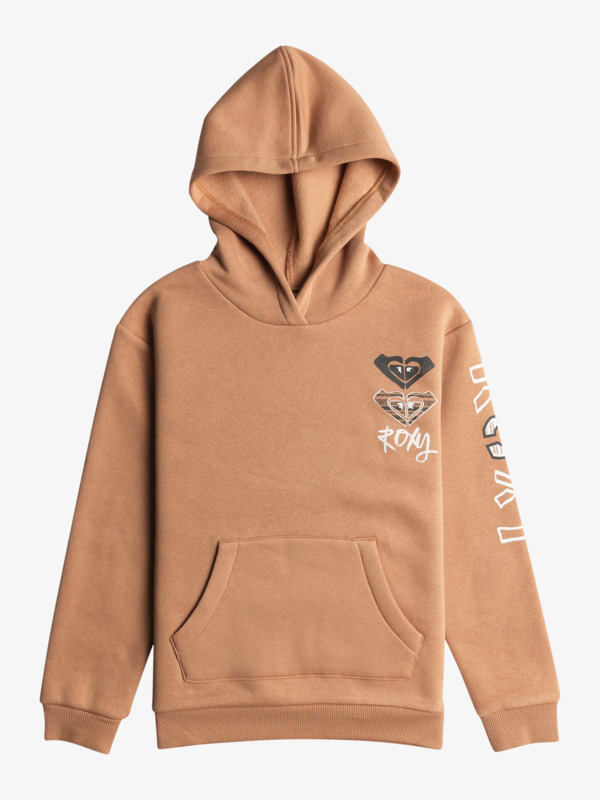 0 Surf Feeling - Pullover Hoodie for Girls 4 - 16 Brown ERGFT03953 Roxy