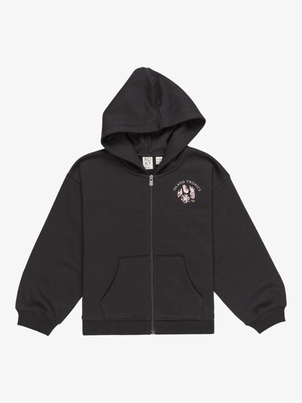 0 Midnight - Full Zip Hoodie for Girls 4 - 16 Black ERGFT04005 Roxy