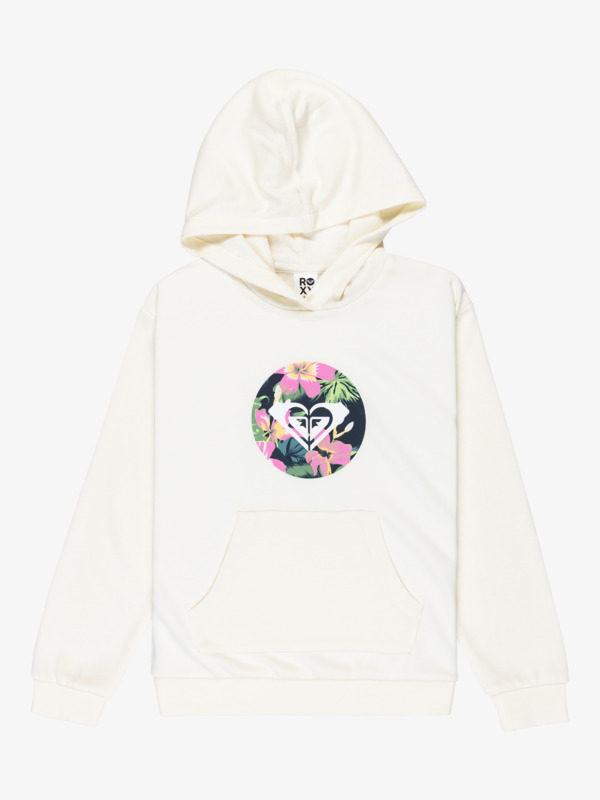 0 Rg Surf Hibiscus - Sudadera con capucha para Chicas (4 - 16 años) Blanco ERGFT04016 Roxy