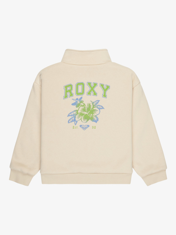 1 Different Rythme - Sweat à capuche zippé avec doublure en sherpa pour Fille 4-16 Beige ERGFT04019 Roxy