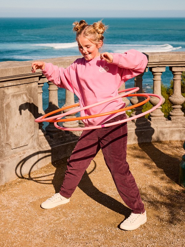 1 Lineup Brushed - Oversized Sweatshirt for Girls 4-16 Pink ERGFT04021 Roxy
