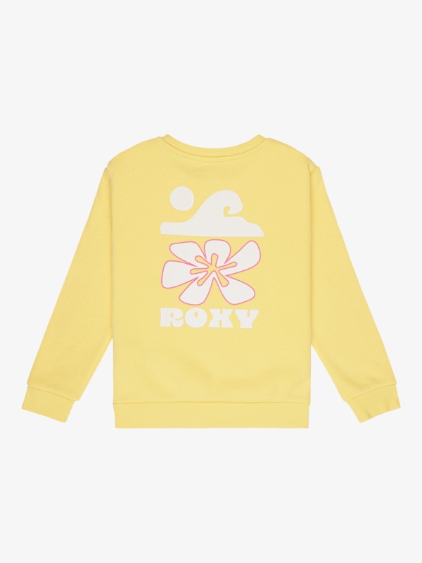 1 Surf Feeling Brushed - Felpa da Ragazza 4-16 Yellow ERGFT04026 Roxy