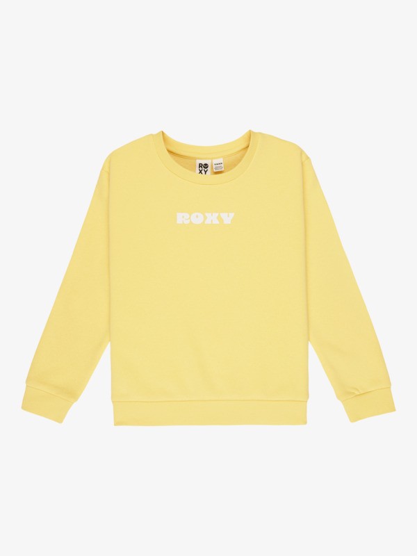 0 Surf Feeling Brushed - Felpa da Ragazza 4-16 Yellow ERGFT04026 Roxy