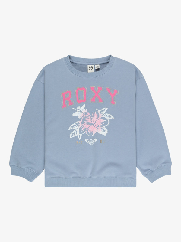 0 Morning Hike Brushed - Sudadera de corte relajado para chicas 4-16 Azul ERGFT04027 Roxy