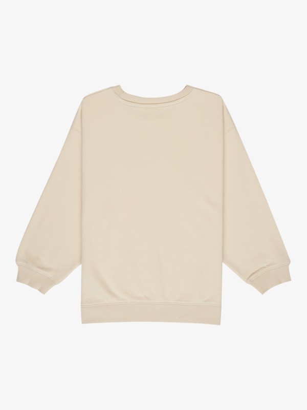 1 Morning Hike Brushed - Sudadera de corte relajado para chicas 4-16 Beige ERGFT04027 Roxy